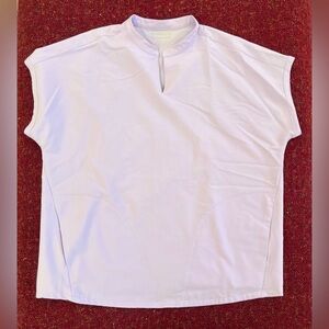 Mandala Cool Lavender Mandarin Dolman Scrub Top